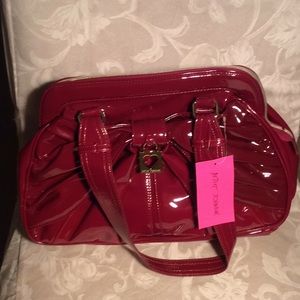 Betsey Johnson patent leather red handbag
